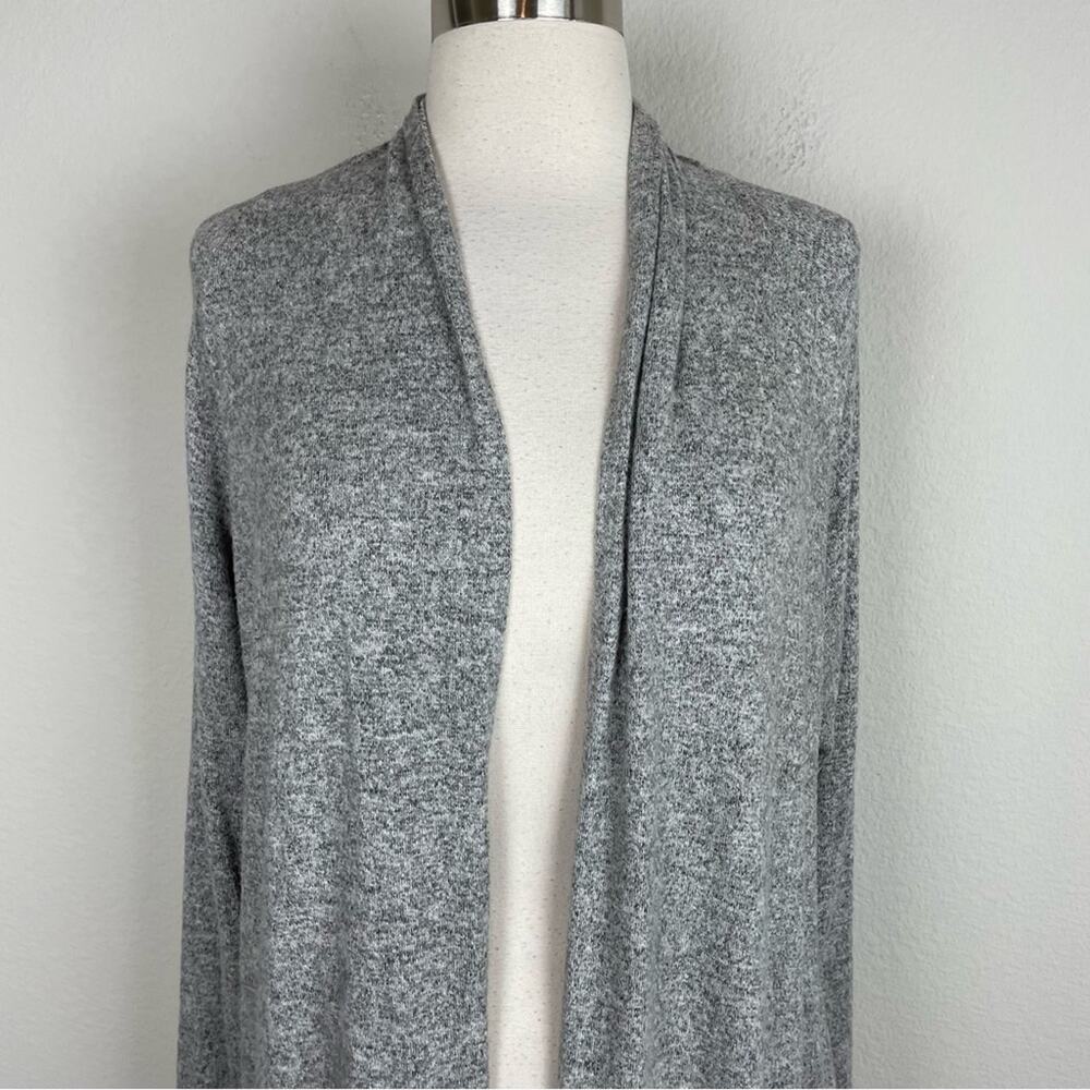 Soft Surroundings Gray Soft Long Open Front Cardi… - image 2